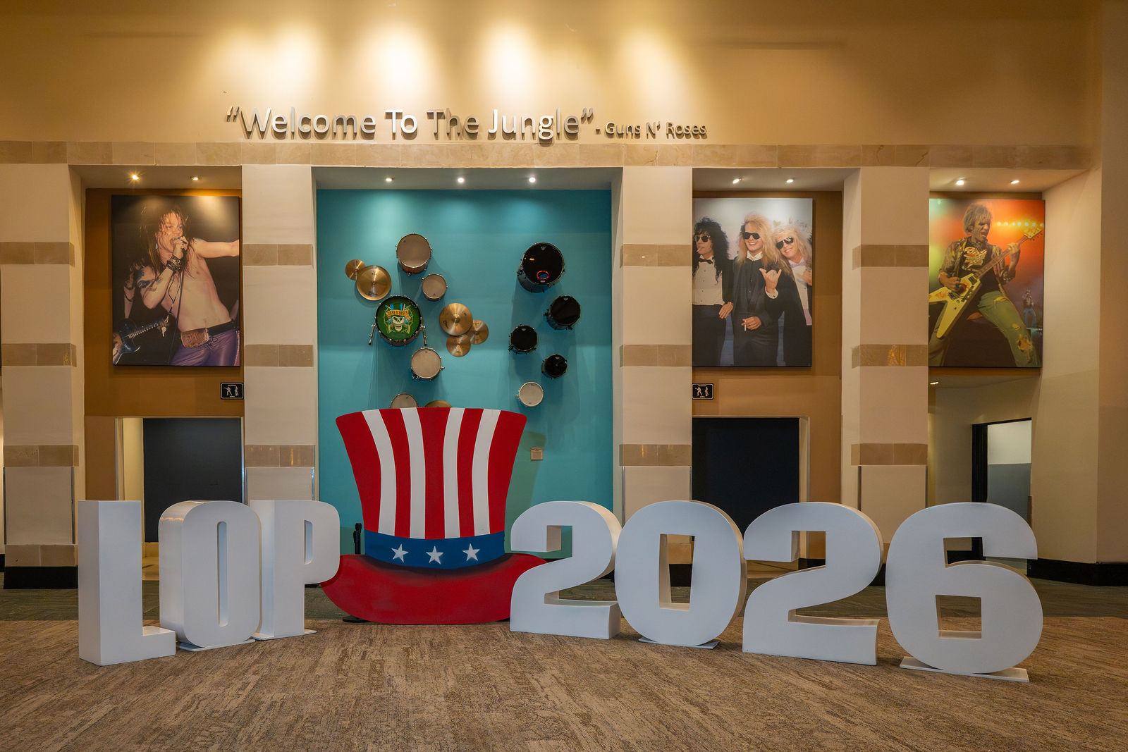 Americana-themed LOP 2026 letters at the final night celebration