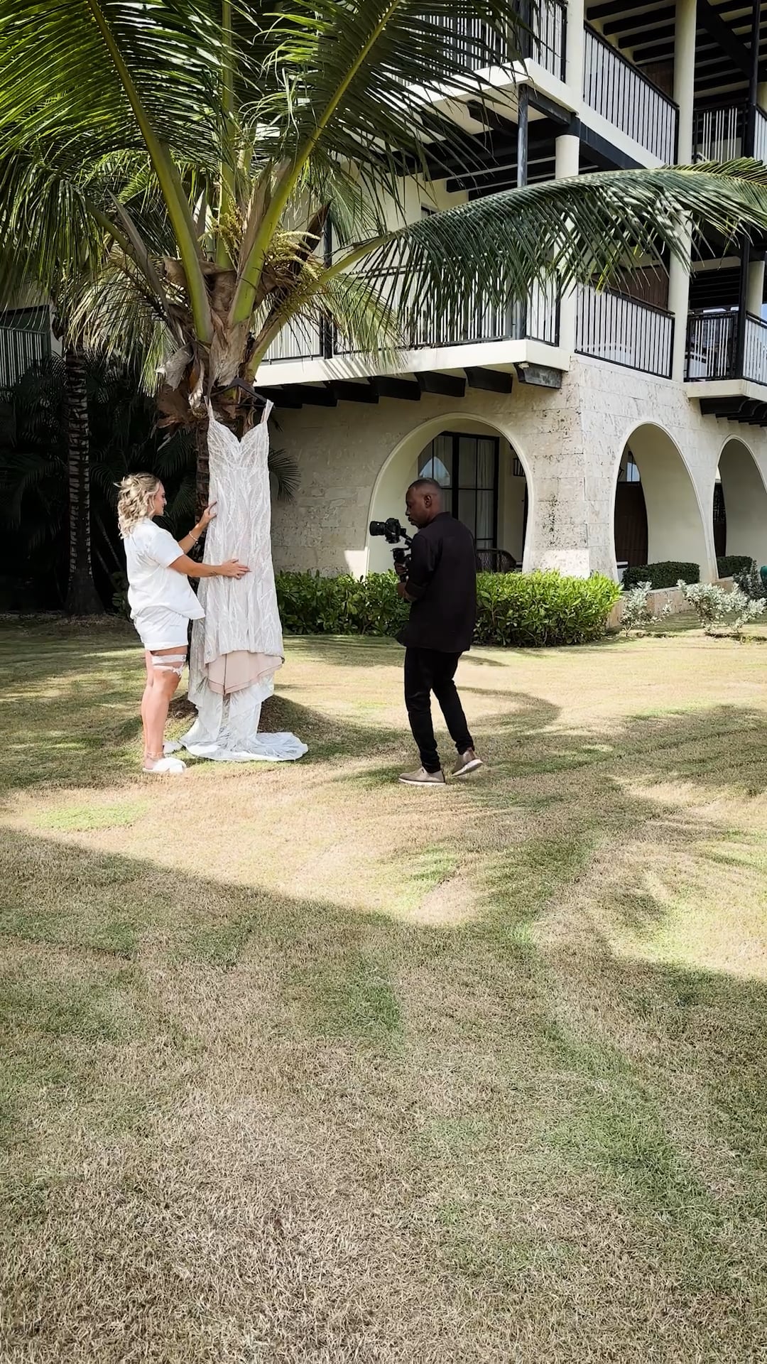 The Epic Motion Films team filming a wedding in Punta Cana